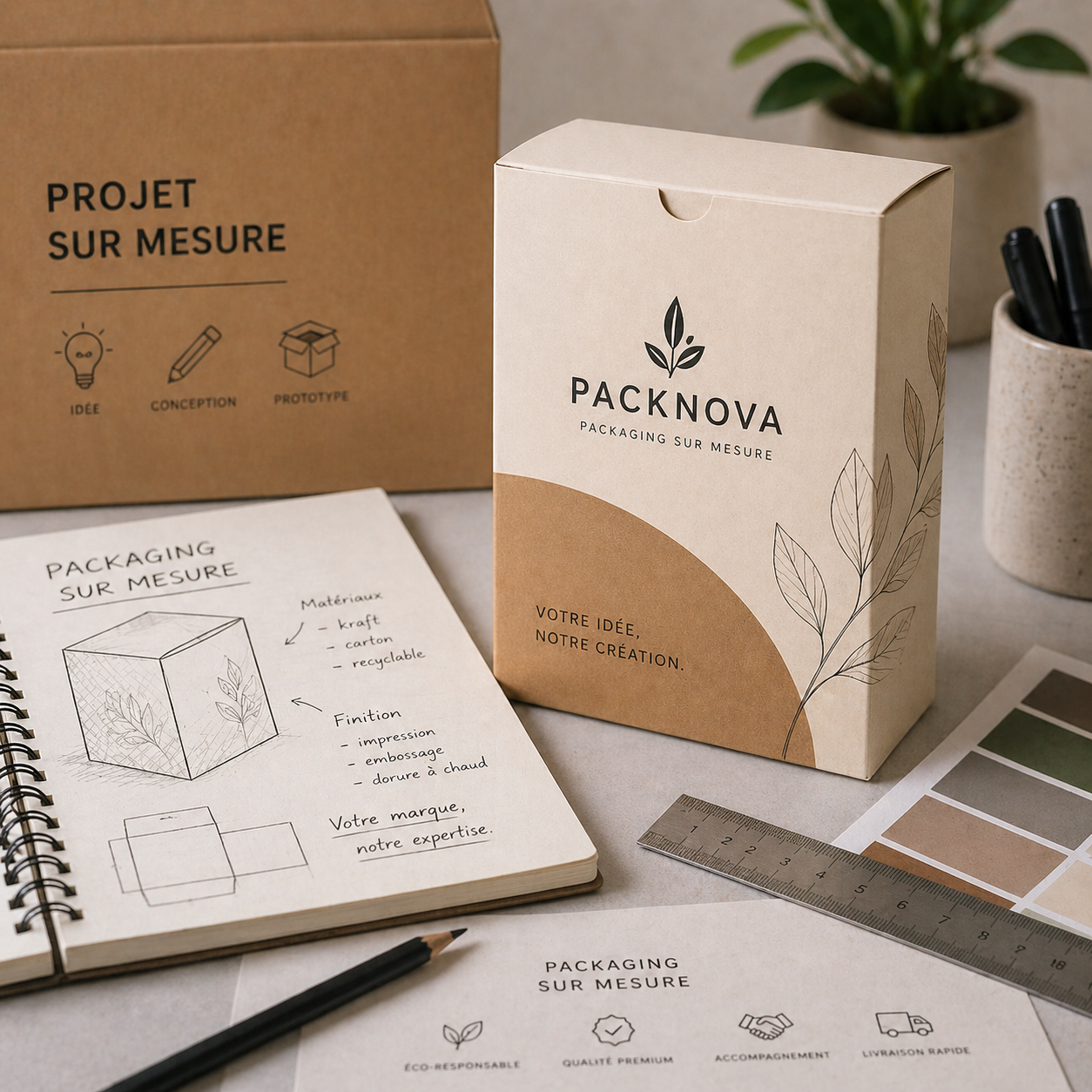 Projet packaging sur mesure PackNova